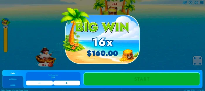 Gros gain Chicken Pirate Route